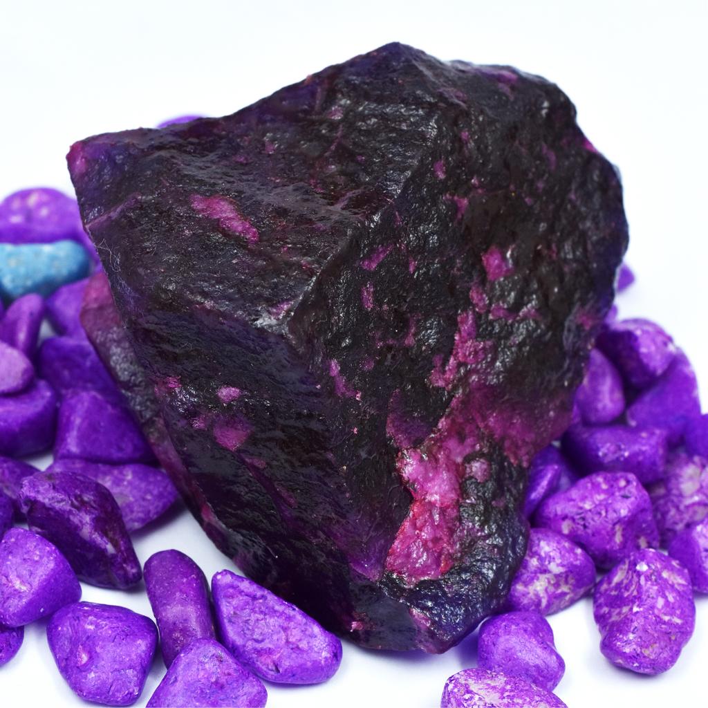 900 Carat Natural Uncut Rough Purple Sapphire Uncut Raw CERTIFIED Loose Gemstone AR-2209