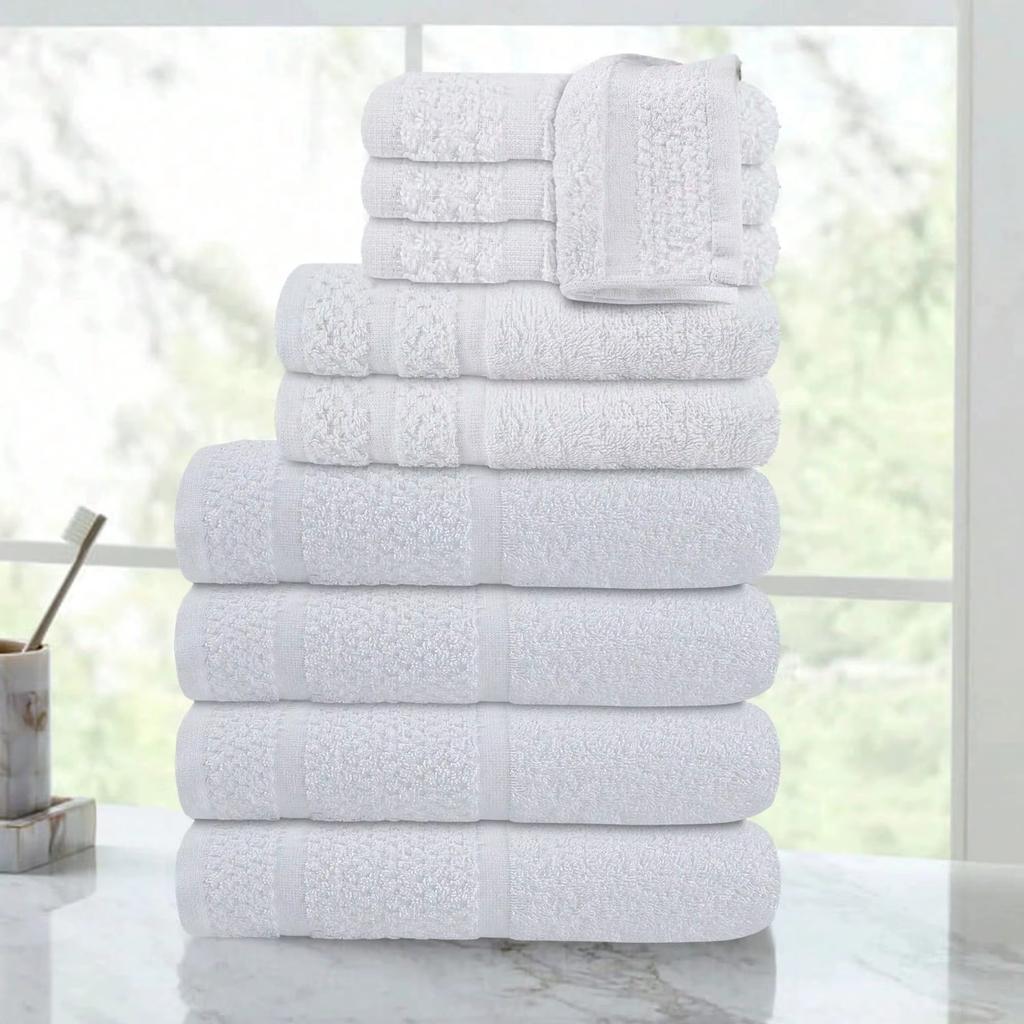 10 Piece Bath Towel Set Highly Absorbent And Quick Dry For Daily Use