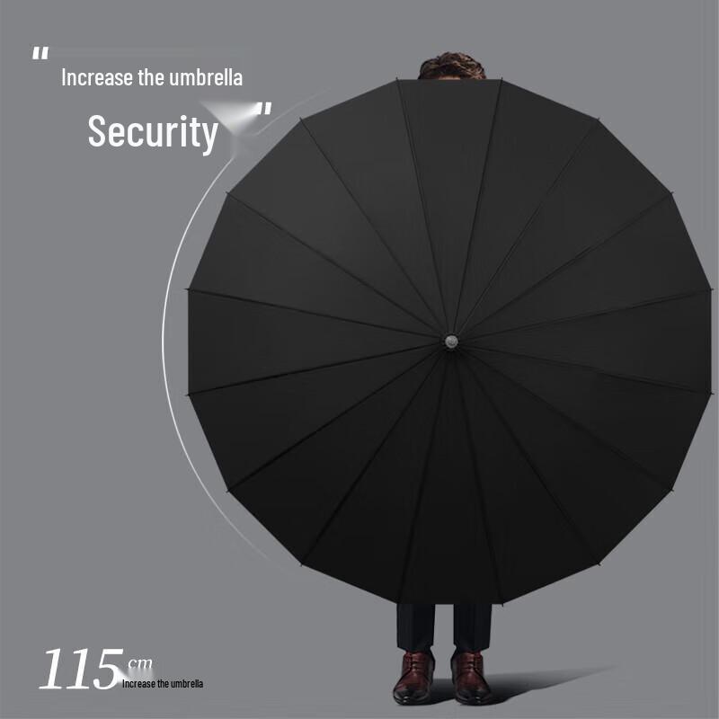 Meidu 16-Rib Large Straight Handle Umbrella