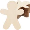30Pcs Unfinished Wooden Gingerbread Man Cutouts for Creative Activities