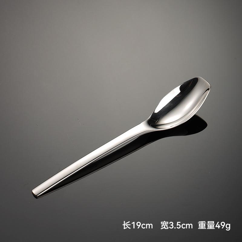 316 stainless steel rhombus square head spoon size mirror polished household high value dessert spoon spoon