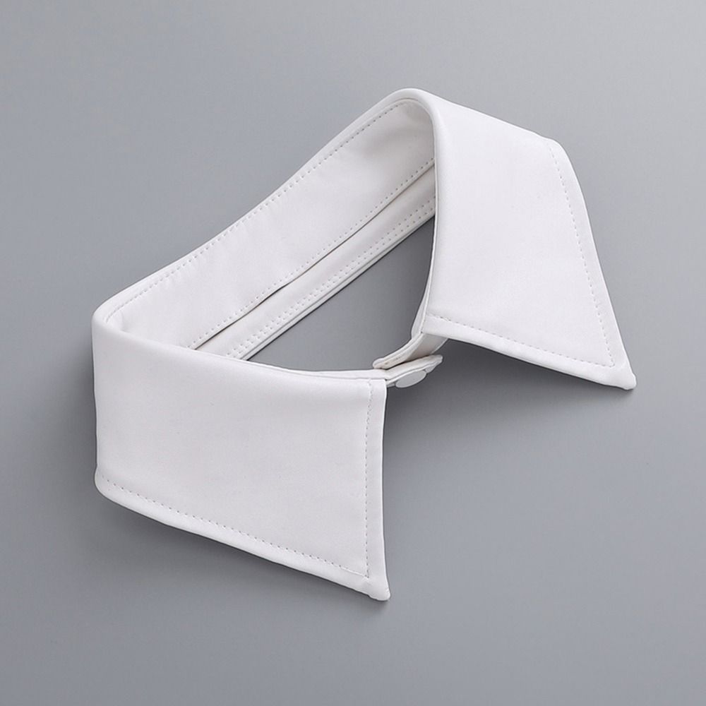 PU Leather Detachable Blouse False Collar Clothes Accessories Neck Shoulder Wraps Shirt Fake Collar