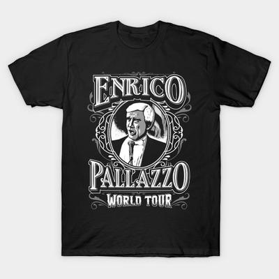 Talla Asiática Hombre Camiseta Estampada Enrico Pallazo Gira Mundial Estampado por Transferencia de Calor Sin Corte Camiseta de Algodón