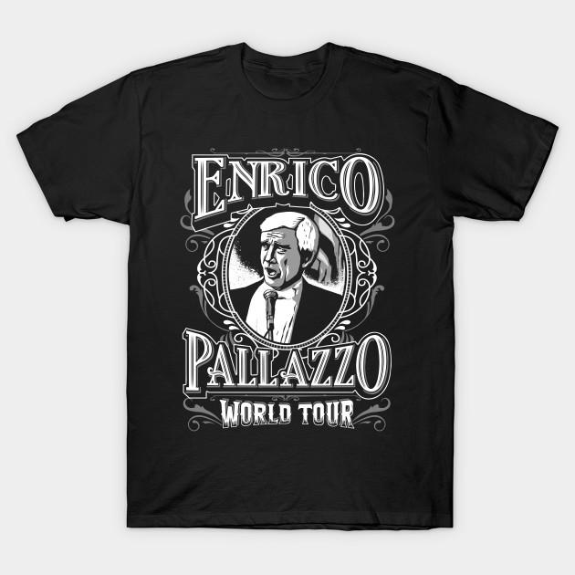 

Men Black Print T-shirt Enrico Pallazo World Tour No-Cut Transfer Paper Print Cotton Tshirt 5XL різнокольоровий