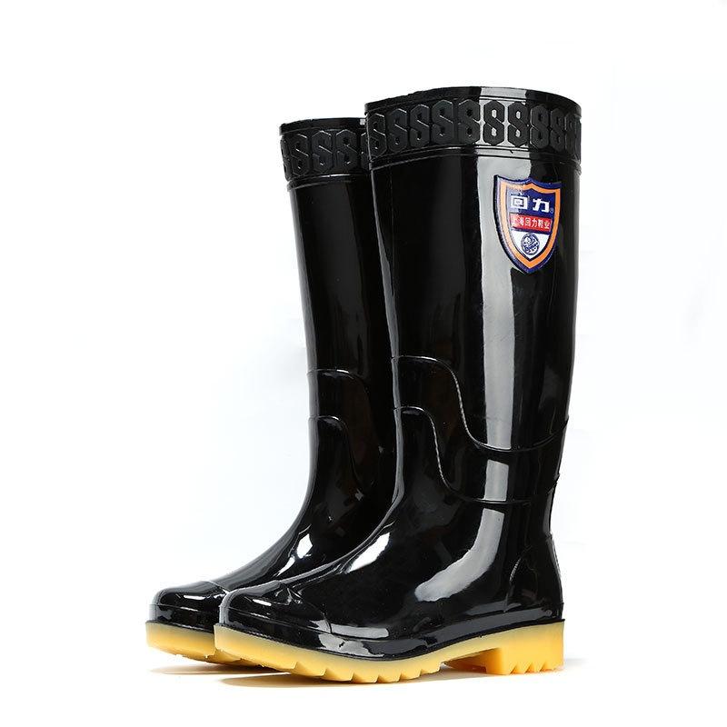 Rain shoes adult plastic rain shoes high-top short rain boots waterproof, non-slip and wear-resistant overshoes water boots
