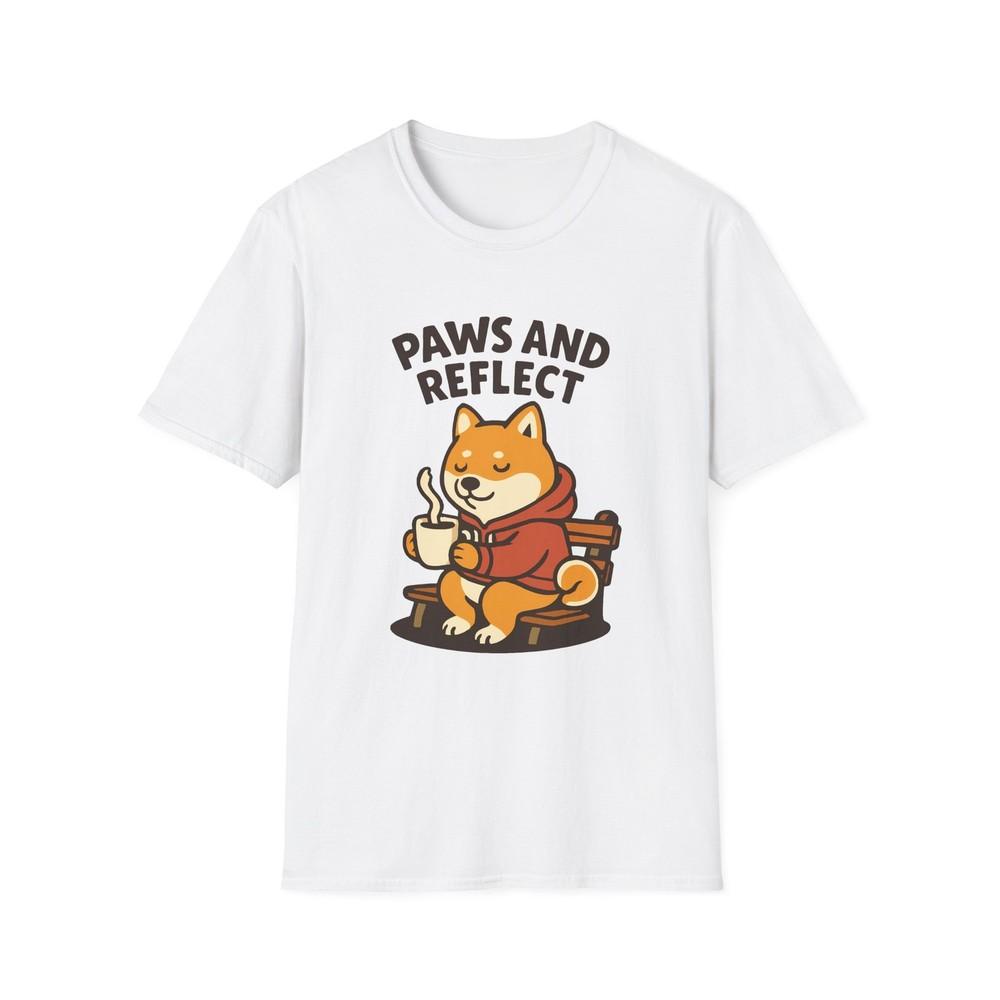 

Unisex Softstyle T-Shirt Shiba Inu Coffee Hoodie Cozy Dog Cartoon Design XL