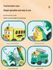 Children's Transforming Cartoon School Bus Engineering Vehicle for Ages 3-6