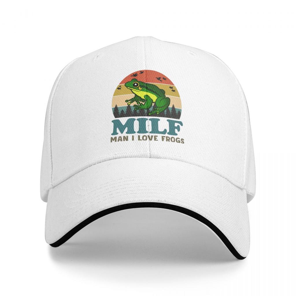 Baseball Caps MILF Funny Man I Love Frogs Graphic Unisex Outdoor Spring Hats