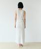 Loutaideu Henley Neck Wrap Knit Dress [White]