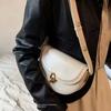 Saddle Crossbody Bags For Women  Trend Fashion Pu Leather Compact Shoulder Handbags And Purses Solid Vintage Bag Purses