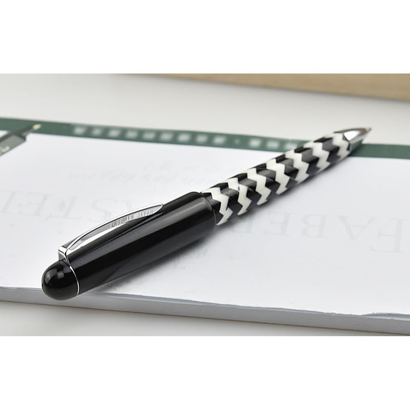 Kyoto Celluloid Ballpoint Pen Cigar Type Braid CT 0904B Oil-based