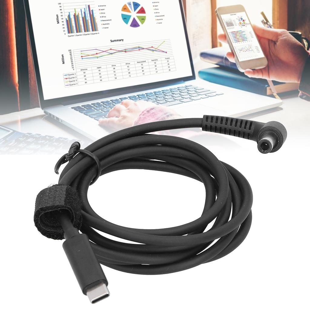 TypeC To DC 6.0x0.6MM Male Power Plug Adapter Cable Fast Charging Cord for Laptop