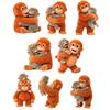 Punch Monkey Plush Pendant 2D Flat Texture Decorative Hanging Pendant Bags Backpacks Cars Wallets
