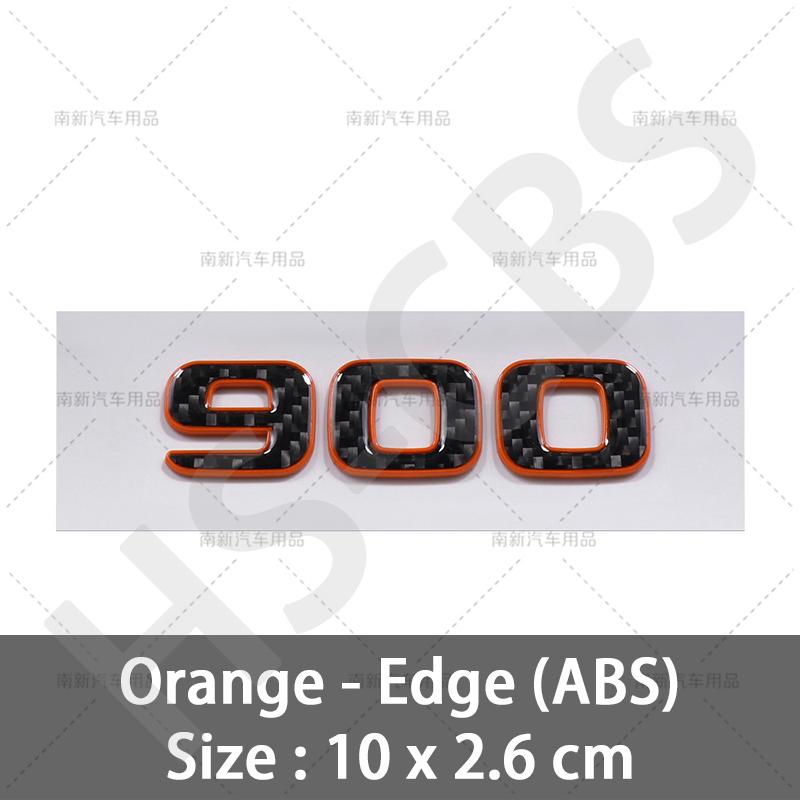 Carbon Fiber Car Stickers 700 800 900 Car Rear Trunk Emblem Badge Car Styling For Brabus Tailgate Decal Sticker Accessories