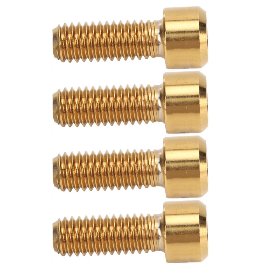 RISK 4Pcs Mountian Bike Brake Screws Titanium Alloy M6 16mm Bike Disc Brake Clamp Bolts Fixed Screw Bicycle Accessories