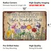 2D Flat 1pc Vintage Metal Sign, Featuring A Dragonfly and A Vibrant Floral Design, Vintage Aluminum Sign, Perfect for Decorating Homes, Cafes