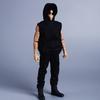 Meetoget 1/12 Scale Male Doll daily sports Sleeveless Hoodie Set Clothes for 6 inch Action Figure PM008US,black