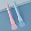 New product with digging spoon double head silicone mask brush silicone soft head mud mask brush digging apply makeup remover c