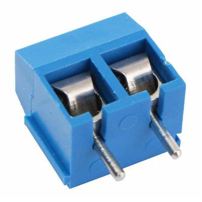 10Pcs blue 2-pin pitch screw terminal block connector 5.08mm panel pcb mount 0U