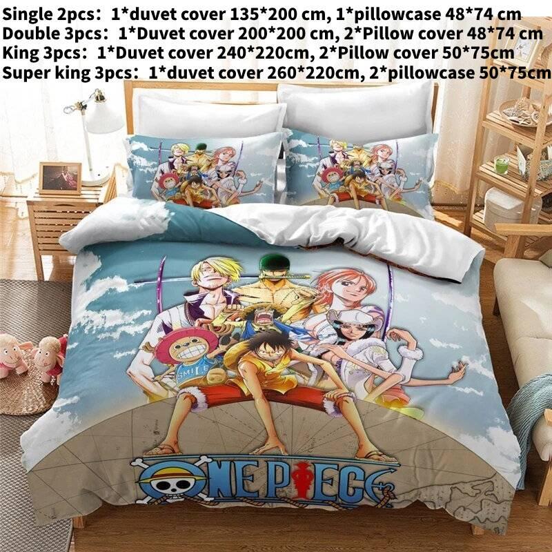 

Piece Anime One Bedding Set Juvenile Monkey Dluffy Home Furnishings Bedding Single