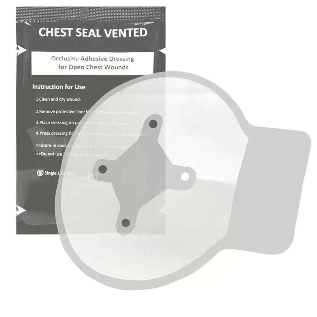 Emergency Trauma Sticker Square Medical Chest Seal Vented Dressing Bandage Chest Seal Outdoor Emergency Medically Tool