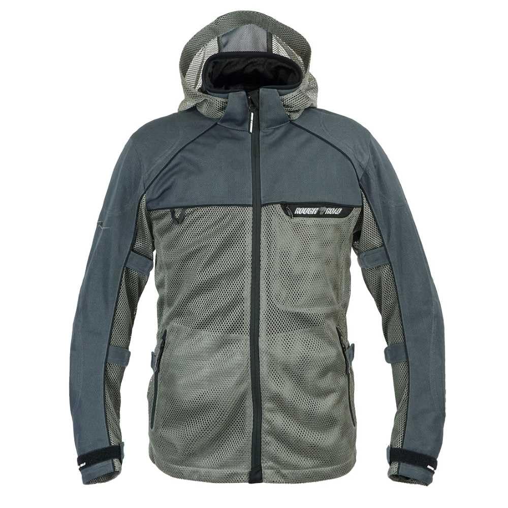 

ROUGH&ROAD Мотоциклетная парка с прямым воздушным сетчатым слоем FP RR7352 Цвет: Gunmetal Gray Размер: L - Защитная одежда для езды с защитой груди, плеч, локтей и позвоночника