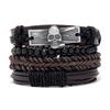 Unisex Handmade Woven Leather Bracelet - European and American Style Jewelry