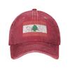 Lebanon Flag Baseball Cap Vintage Distressed Washed Snapback Hat for Unisex Women Outdoor Summer Adjustable Fit Caps Hat