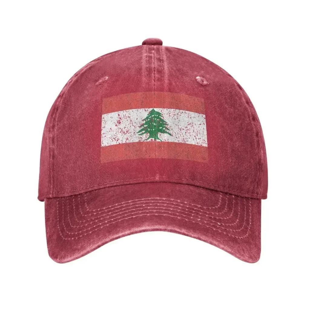 Lebanon Flag Baseball Cap Vintage Distressed Washed Snapback Hat for Unisex Women Outdoor Summer Adjustable Fit Caps Hat