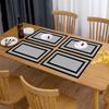 4/6pcs Simple Solid Color Placemats, Rectangular Table Mats, Suitable for Restaurant and Kitchen Decoration, Very Suitable for Family Gathering Table