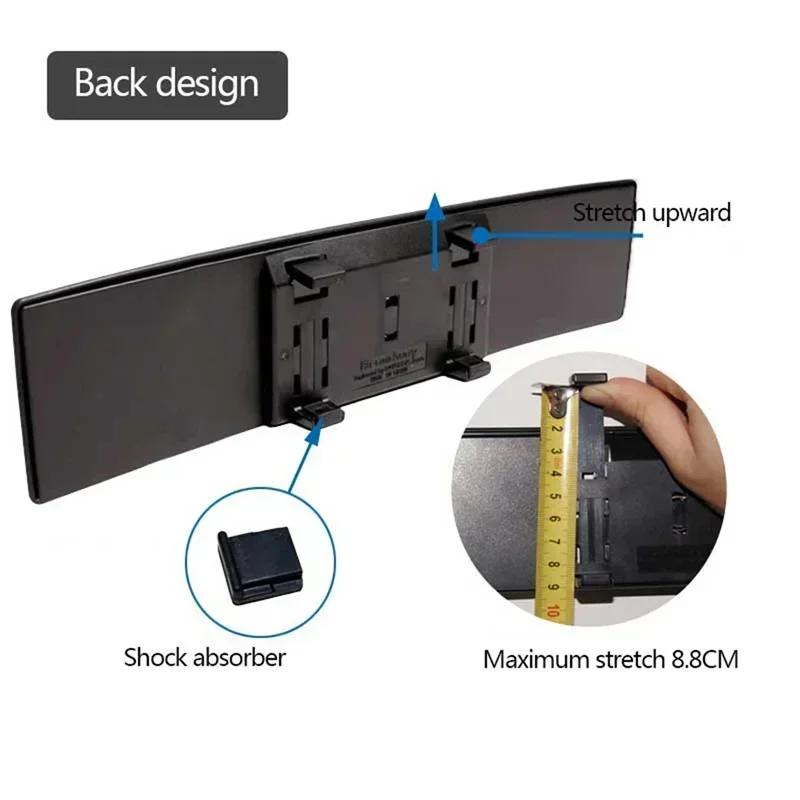 Universal Panoramic Car Interior Mirrors Rear View Mirror Wide Angle Rear View Mirror with Clip On Installation Rearview Mirror