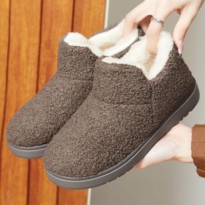 Cotton Shoes with Thick Velvet for Women, Versatile for Home Use, Warm and Cold Resistant, Cotton Boots with A Plush Feel