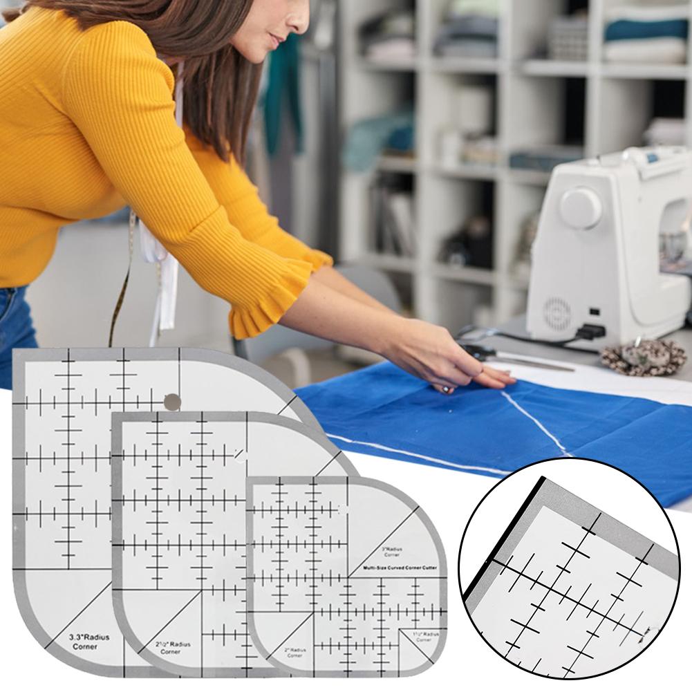 Faca de Canto Multifuncional Régua de Patchwork Régua Acrílica de Costura e Costura Molde de Costura DIY Ferramenta de Costura Régua de Canto