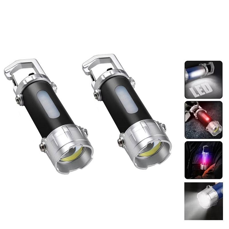 Portable MINI LED COB Handheld Flashlights High Brightness Keychain Work Lamp Emergency Work Lamp For Outdoor Camping Walking