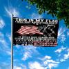 [Patriotic Flag] 1pc Patriotic "This Is My Flag" American Flag with Bold Text - 91.44X152.4cm Or 121.92X182.88cm, Durable Polyester, Easy To Hang with
