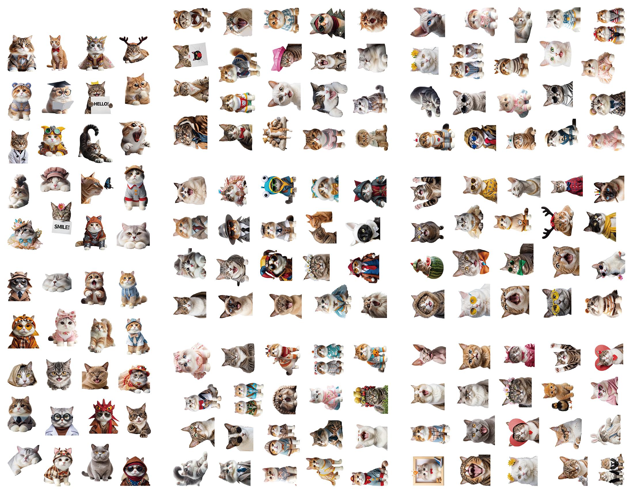 

Cat Vinyl Stickers 640pcs Animal Stickers For Water Bottle Phone Laptop Notebook Skateboard Luggage Guitar Scrapbook