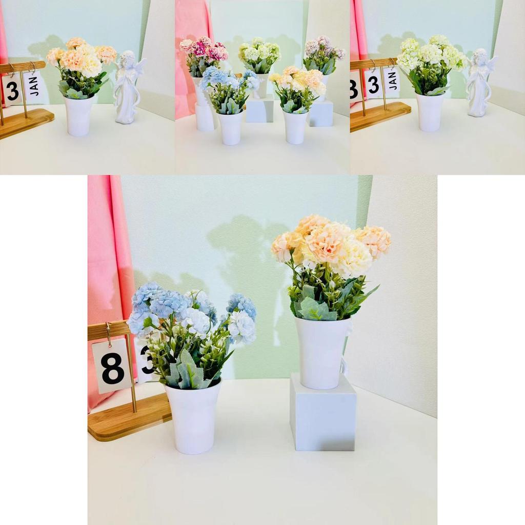 Kunstblumentopf-Set mit realistischem Grün für Indoor-Garten und Fensterdekoration