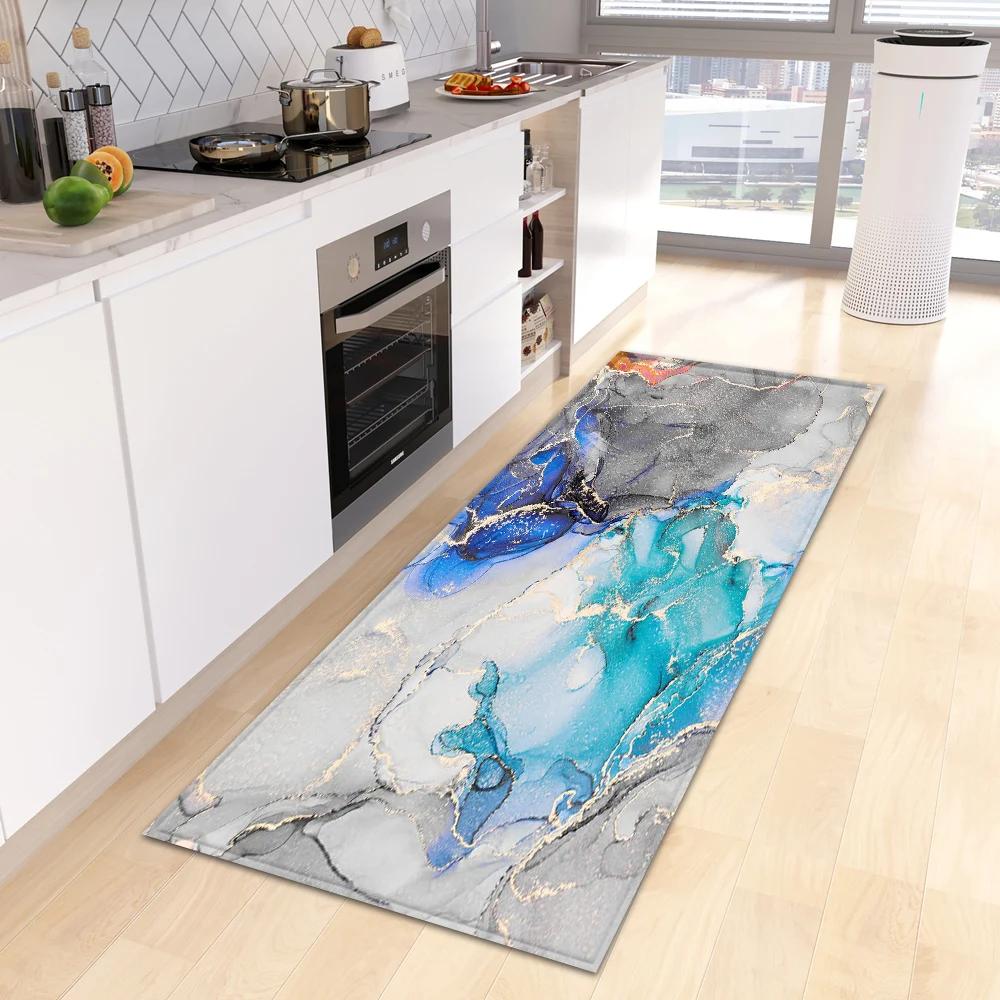 Entrance Doormat Kitchen Carpet Bedroom Floor Balcony Decoration Long Rug Custom Made Home Bath Door Hallway Anti-Slip Foot Mat