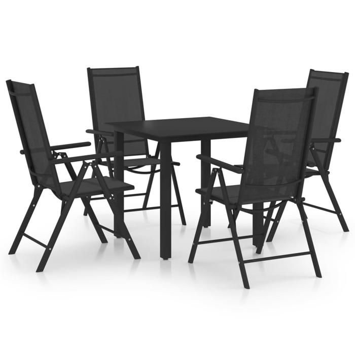 VidaXL Ensemble de Salle à Manger de Jardin 5 pcs Table et Chaises de Repas d'Extérieur Meubles de Terrasse Mobilier de 3070631