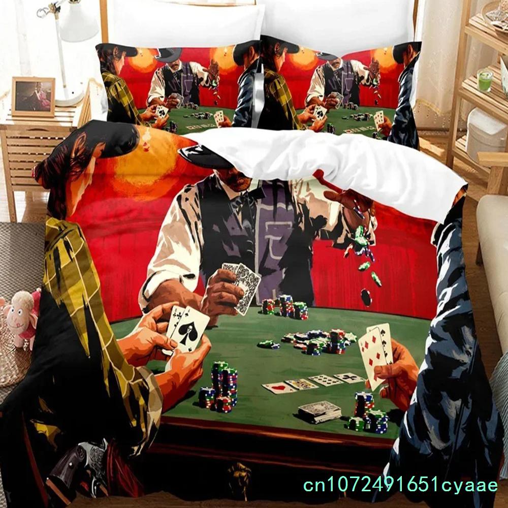 Gioco Red Dead Redemption Copripiumino Federa Set Biancheria da Letto Ragazzo Ragazza Decorazione Camera da Letto Regalo per Bambini Singolo Matrimoniale