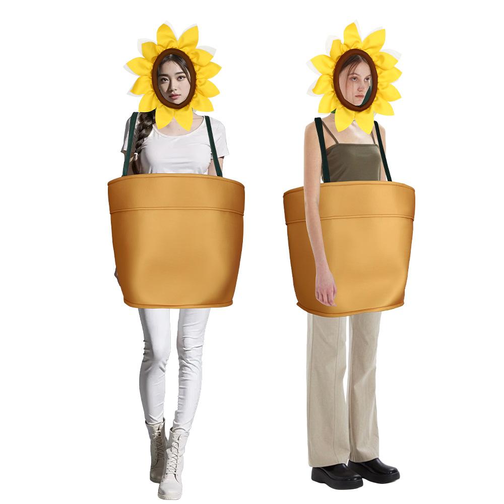 Halloween Flower Pot Costume Mural Costume Campus Event Performance Event Party Composite Sponge Costume