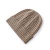 Pure Wool Autumn and Winter New Women's High-end Solid Color Wheat Ear Twisted Flower Outdoor Fashion Flanged Casual Knitted Hat