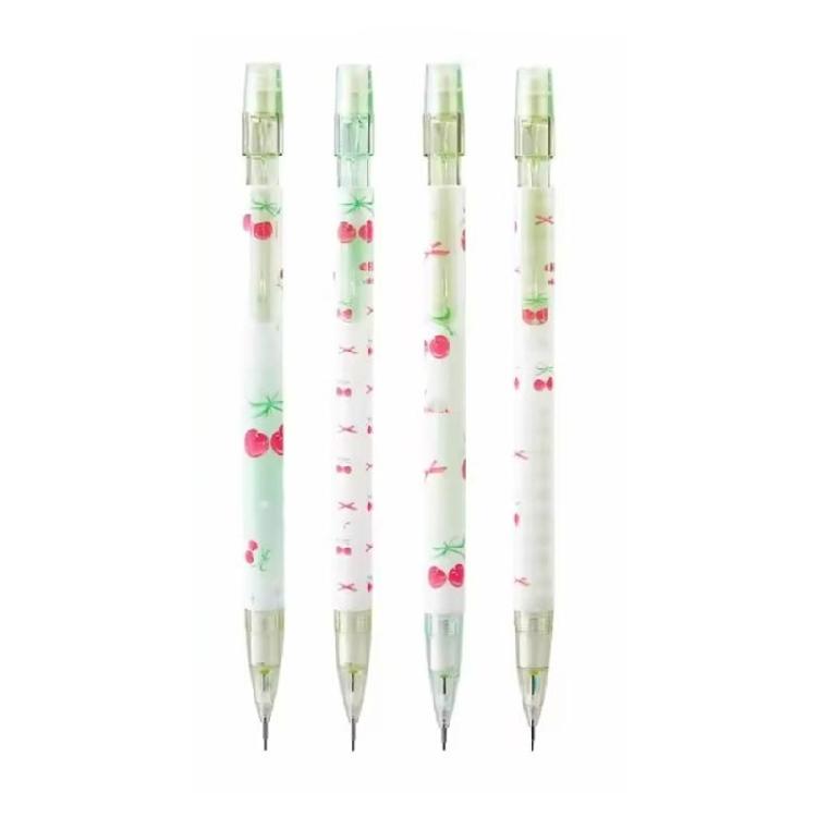 4Pcs 0.5MM Plastic Ergonomic Mechanical Pencil With Small Eraser Automatic Drawing Pencil For Writing Sketching Drawing