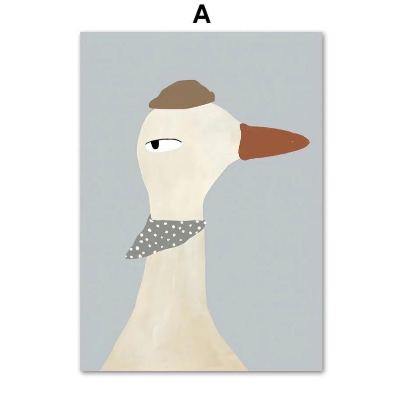 Nordischer Bär Panda Gans Koala Maus Katze Hund Pferd Wandkunst Leinwandmalerei Poster und Drucke Wandbilder Baby Kinderzimmer Dekor