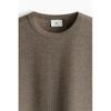 H M Regular FiT Waffle TexTure T sHirT Dark Beige