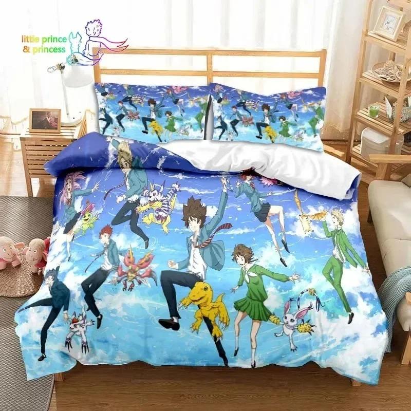 Digimon Anime Bed Linen Collection Single Size Size Single Size Full Queen Size King Size Size Bed Collection Adult Kid Bedroom Adventure Monster