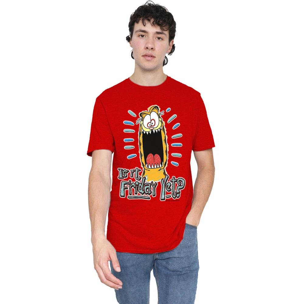 Garfield Friday T-Shirt S-3XL, Red M