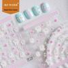 Sky Pink Lace Rabbit 3D Nail Art Bow Stickers