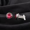 Pink Tourmaline Gemstone 925 Sterling Silver Jewelry Handcrafted Cufflinks 0.62" CL-8-11