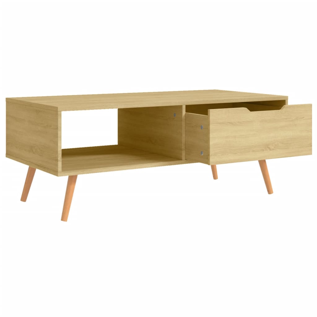 Vidaxl Stolik Kawowy, Dąb Sonoma 100X49,5X43Cm Materiał Drewnopochodny